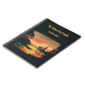 vijver zonsondergang ponton ontsnappen groen rood notitieboek (Linkerzijde)