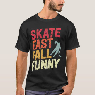 Vijverhockeyspeler schaatst snel shinny (1)  t-shirt