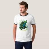 Vijverkikker illustratie t-shirt (Voorkant volledig)