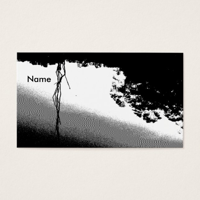 Vijverreflecties in B/W Visitekaartje (Voorkant)
