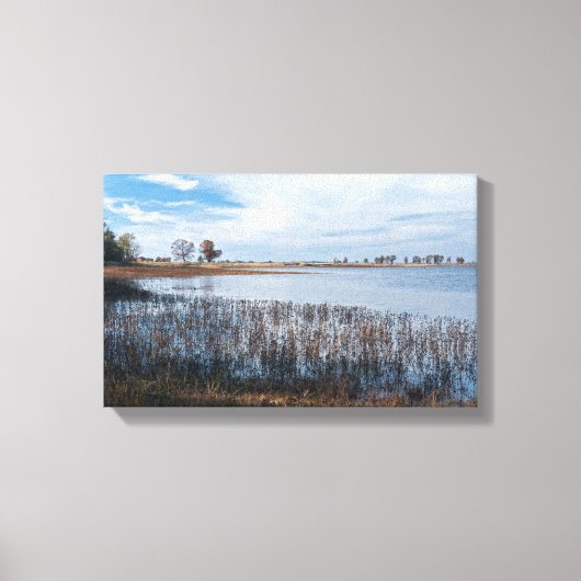 vijvers en moerassen bij Necedah Canvas Afdruk (Voorkant)