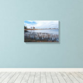 vijvers en moerassen bij Necedah Canvas Afdruk (Insitu (Houten vloer))
