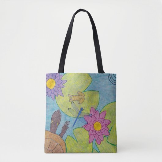 Vijverscène (enkel) - Tote Bag (Voorkant)
