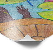 Vijverscène - fotoafdruk foto afdruk (Hoek)