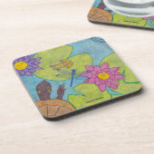 Vijverscène - plastisch Onderzetter (Linkerzijde)