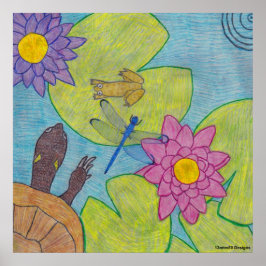 Vijverscène - Posterprint Poster