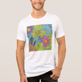 Vijverscène (wit) - Mannen Tri-Blend Shirt