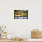 Vijverwaterlandschap Reflecties Foto Poster (Keuken)