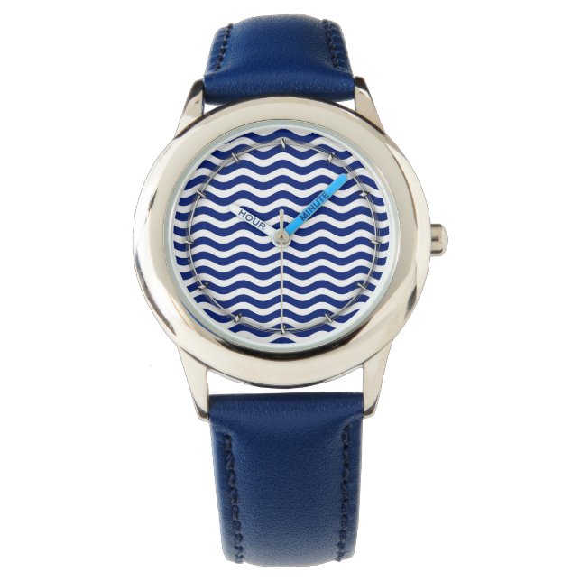 Vijzige marinestripes horloge (Voorkant)