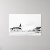 Vík i Myrdal Church, IJsland Canvas Afdruk (Voorkant)