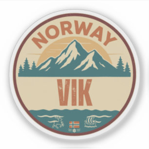Vik, Noorwegen Noorwegen Sticker