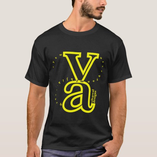 Vikareal Alphabet (maïs) T-shirt (Voorkant)