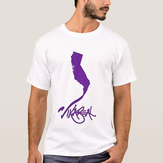Vikareal California (violet) T-shirt (Voorkant)