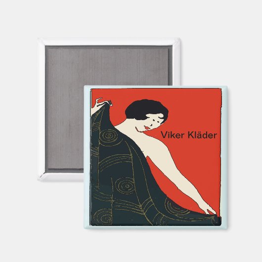 Viker kläder, Folding Clothes, verander tekst Magneet (Voorkant / Achterkant)