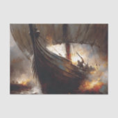 Viking Aanvallers op Zee Decoupage Tissuepapier (Voorkant)