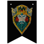 Viking Age portret metallic look Vlaggetjes (Derde vlag)