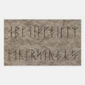Viking Alphabet Rechthoekige Sticker (Voorkant)
