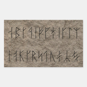 Viking Alphabet Rechthoekige Sticker