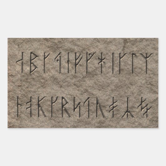Viking Alphabet Rechthoekige Sticker (Voorkant)
