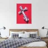 Viking amulet in de vorm van een kruis canvas afdruk (Insitu (Slaapkamer))