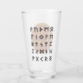 Viking Badge en Runes Glas (Achterkant)
