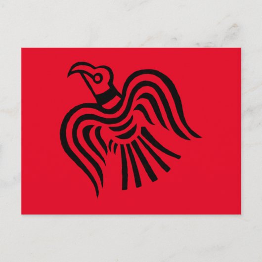 Viking Banner Raven Symbol Briefkaart (Voorkant)