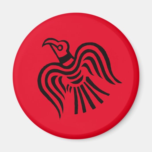 Viking Banner Raven Symbol Magneet (Voorkant)