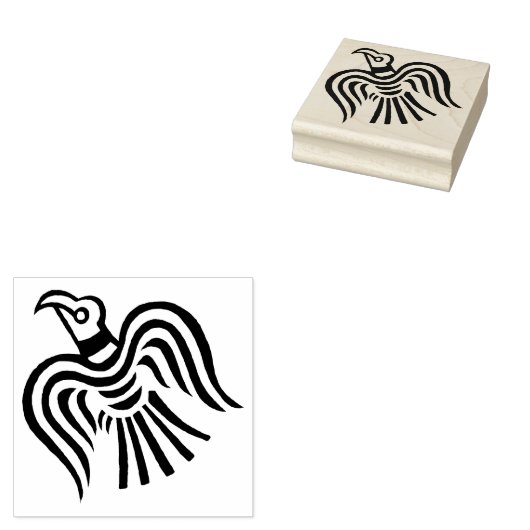 Viking Banner Raven Symbol Rubberstempel (Gestempeld)