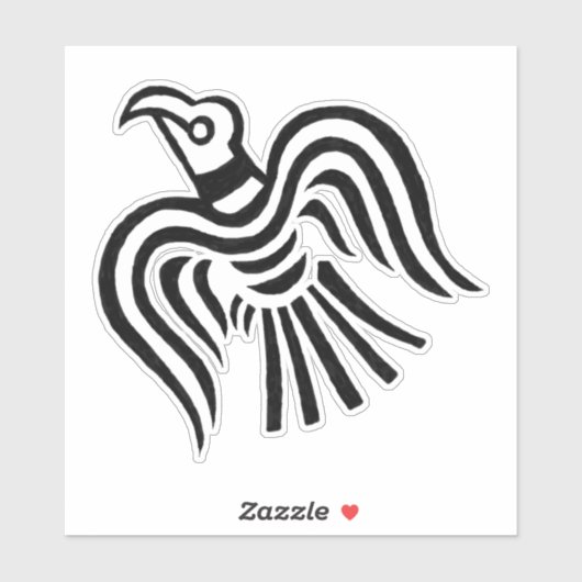 Viking Banner Raven Symbol Sticker (Vel)