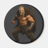 Viking Barbaarse Held Magneet (Voorkant)