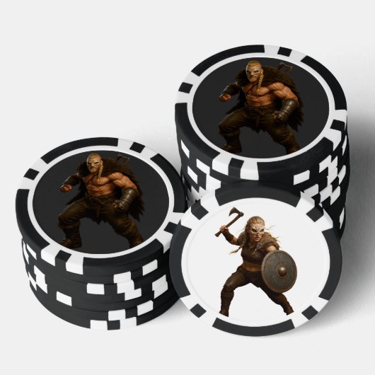 Viking Barbaarse Helden Poker Chips (Opstapeling)