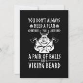 Viking Bearded Warrior Valhalla Ax Norse Mytholog Kaart (Voorkant)