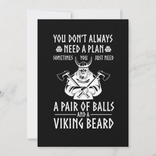 Viking Bearded Warrior Valhalla Ax Norse Mytholog Kaart