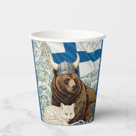 Viking Beer, Arctic Fox Art Nouveau Papieren Bekers