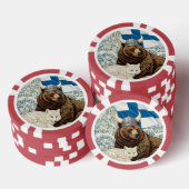 Viking Beer, Arctic Fox Art Nouveau Poker Chips (Opstapeling)