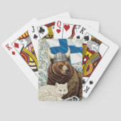 Viking Beer, Arctic Fox Art Nouveau Pokerkaarten (Achterkant)