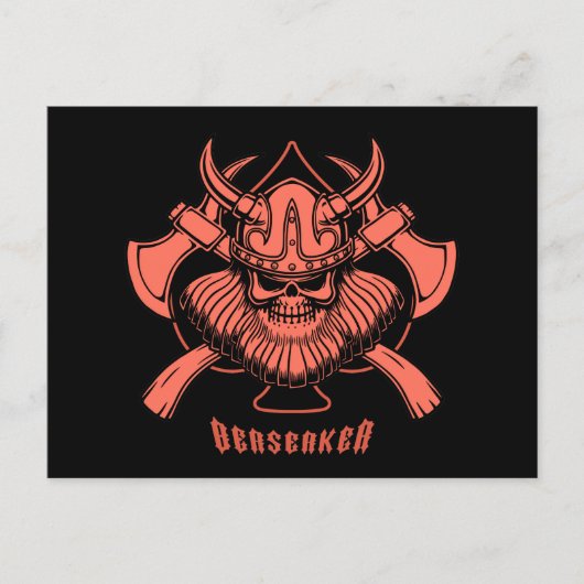 Viking Berserker Briefkaart (Voorkant)