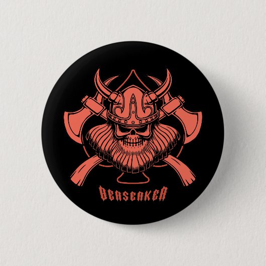 Viking Berserker Ronde Button 5,7 Cm (Voorkant)