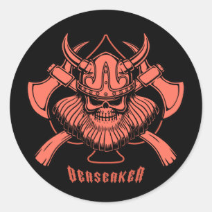 Viking Berserker Ronde Sticker