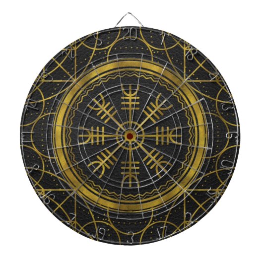 Viking-beschermingstroepen helm van awe talisman dartbord (Voorkant)