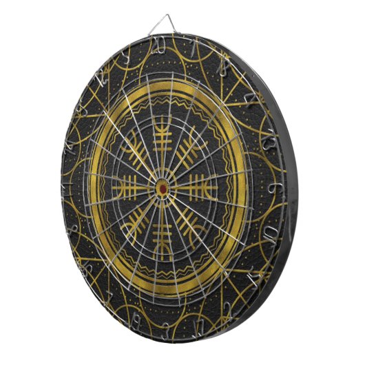 Viking-beschermingstroepen helm van awe talisman dartbord (Voorkant Rechts)