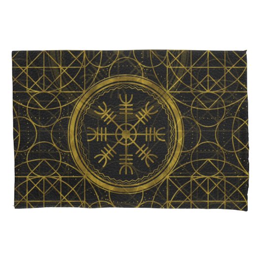 Viking-beschermingstroepen helm van awe talisman kussensloop (Voorkant)