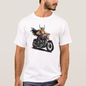 Viking Biker Motorcycle Rider Cool Graphic T-shirt (Voorkant)