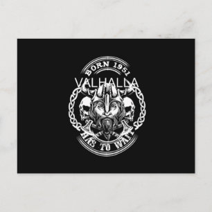 Viking Birth Year 51 "Valhalla moet wachten" Briefkaart