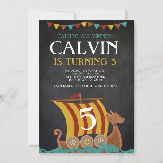 Viking Birthday Kaart (Voorkant)