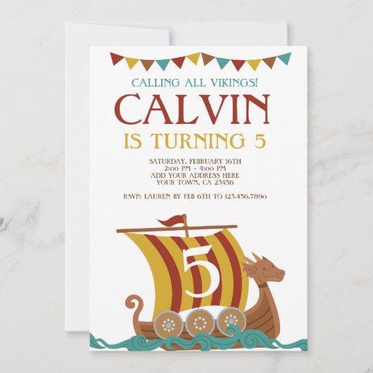 Viking Birthday Kaart (Voorkant)