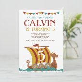 Viking Birthday Kaart (Staand voorkant)