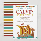 Viking Birthday Kaart (Voorkant / Achterkant)