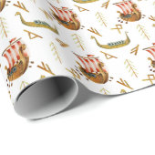 Viking Birthday Wrapping Paper Boys 1–7 Cadeaupapier (Rol Hoek)