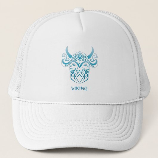Viking, blauw symbool, digitale afbeelding trucker pet (Voorkant)